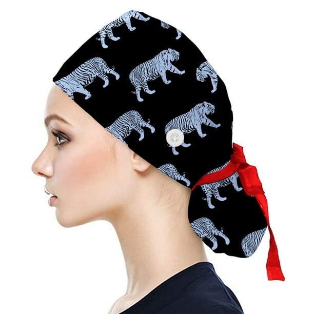 Christmas Let it Snow surgical scrub bouffant hat